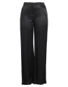 Myths Woman Pants Black Size 10 Viscose, Linen