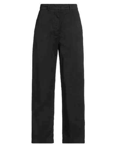 Myths Woman Pants Black Size 2 Cotton, Elastane