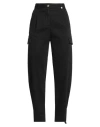 Myths Woman Pants Black Size 8 Cotton, Elastane In Black