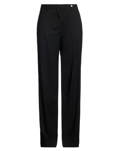 Myths Woman Pants Black Size 8 Polyester, Viscose, Elastane