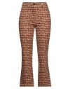 Myths Woman Pants Brown Size 6 Cotton, Polyamide, Elastane
