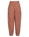 Myths Woman Pants Brown Size 6 Cotton, Linen, Lyocell In Brown