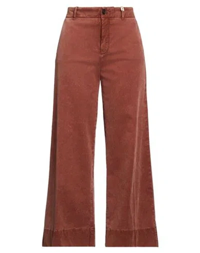 Myths Woman Pants Brown Size 6 Modal, Cotton, Elastane