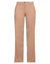 Myths Woman Pants Camel Size 8 Polyester, Viscose, Elastane In Brown