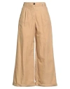 Myths Woman Pants Camel Size 10 Cotton, Linen, Lycra