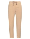 Myths Woman Pants Camel Size 4 Lyocell, Linen, Cotton In Brown