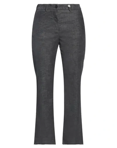 Myths Woman Pants Navy Blue Size 4 Cotton, Polyester, Elastane In Grey