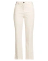 Myths Woman Pants Cream Size 10 Modal, Cotton, Elastane In White