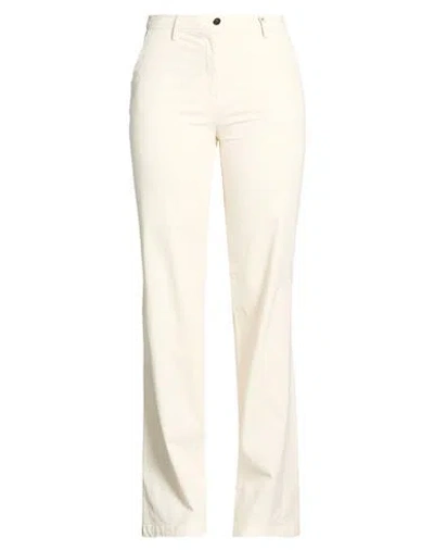 Myths Woman Pants Cream Size 4 Modal, Cotton, Elastane In White