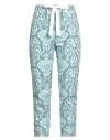 Myths Woman Pants Deep Teal Size 6 Acetate, Viscose, Cotton In Blue