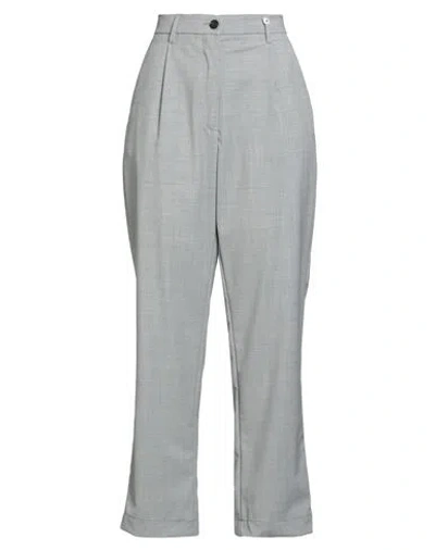 Myths Woman Pants Grey Size 6 Polyester, Wool, Elastane In Gray