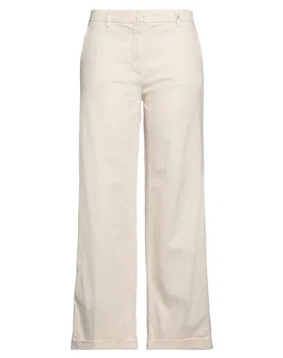 Myths Woman Pants Ivory Size 10 Modal, Cotton, Elastane In White