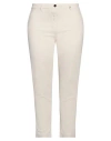 Myths Woman Pants Ivory Size 10 Modal, Cotton, Elastane In White