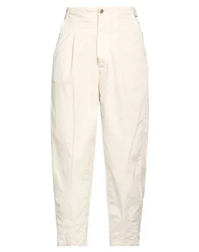 Myths Woman Pants Ivory Size 4 Pima Cotton, Elastane
