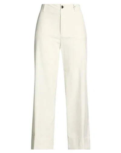 Myths Woman Pants Ivory Size 4 Polyester, Viscose, Elastane In White