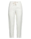 Myths Woman Pants Ivory Size 8 Lyocell, Linen, Cotton