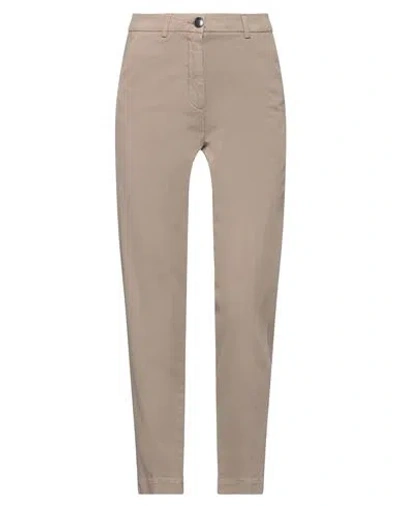 Myths Woman Pants Khaki Size 8 Modal, Cotton, Elastane In Beige