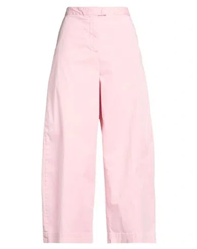 Myths Woman Pants Light Pink Size 8 Cotton, Elastane