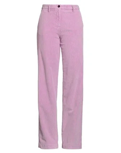 Myths Woman Pants Lilac Size 4 Cotton, Elastane In Purple