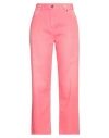 Myths Woman Pants Magenta Size 6 Linen, Cotton, Elastane In Magenta