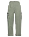 Myths Woman Pants Military Green Size 10 Organic Cotton, Linen, Elastane In Gray
