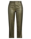 Myths Woman Pants Military Green Size 10 Polyester, Cotton, Acetate, Metallic Fiber