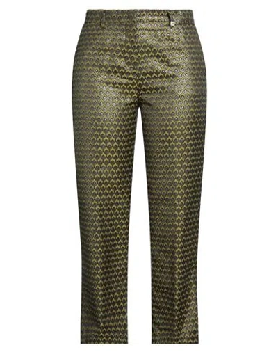 Myths Woman Pants Military Green Size 10 Polyester, Cotton, Acetate, Metallic Fiber