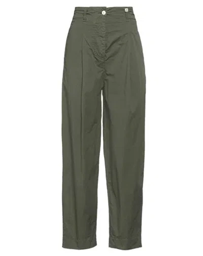 Myths Woman Pants Military Green Size 2 Cotton, Elastane