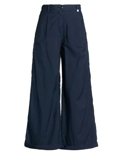 Myths Woman Pants Navy Size 2 Cotton, Silk In Black