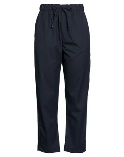 Myths Woman Pants Navy Size 8 Polyester, Viscose, Elastane In Blue