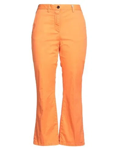 Myths Woman Pants Orange Size 8 Cotton, Elastane
