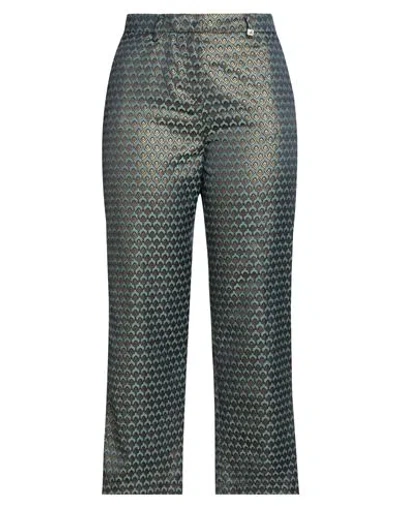 Myths Woman Pants Pastel Blue Size 12 Polyester, Cotton, Acetate, Metallic Fiber