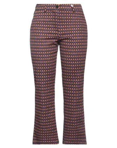 Myths Woman Pants Purple Size 6 Cotton, Elastane