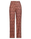 Myths Woman Pants Rust Size 6 Cotton In Brown