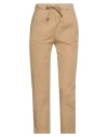 Myths Woman Pants Sand Size 2 Cotton, Elastane In Brown