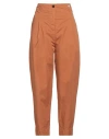 Myths Woman Pants Tan Size 6 Cotton, Elastane In Brown