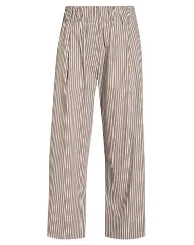 Myths Woman Pants Taupe Size 4 Cotton, Polyamide, Elastane In Grey