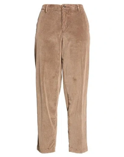Myths Woman Pants Taupe Size 8 Cotton, Modal, Elastane In Brown