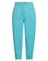 Myths Woman Pants Turquoise Size 10 Pima Cotton, Elastane In Blue