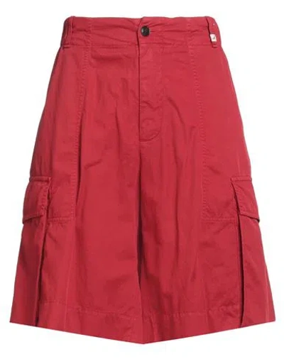 Myths Woman Shorts & Bermuda Shorts Red Size 6 Cotton, Linen, Elastane