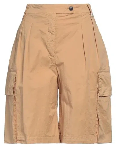 Myths Woman Shorts & Bermuda Shorts Sand Size 8 Cotton, Elastane In Beige