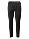 Myths Wool Straight-leg Trousers In Black