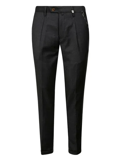 Myths Wool Straight-leg Trousers In Black