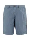 Myths Woven Cotton-linen Bermuda In Blue