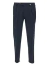 Myths Blue Pants With Pences And Turn-up Hem In Tech Fabric Man