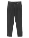 Myths Anthracite Grey Virgin Wool Trousers In Grey