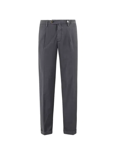 Myths Zeus Pleated Turn-up Trousers In Gray