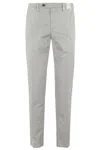 Myths Medium Grey Chino Trousers With Pleated Legs In White