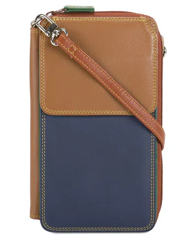 Mywalit Zip Round Leather Handbag With Shoulder Strap