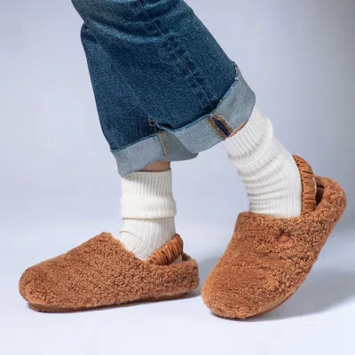 Myyaz Women's Brown Teddy Ginger Clog